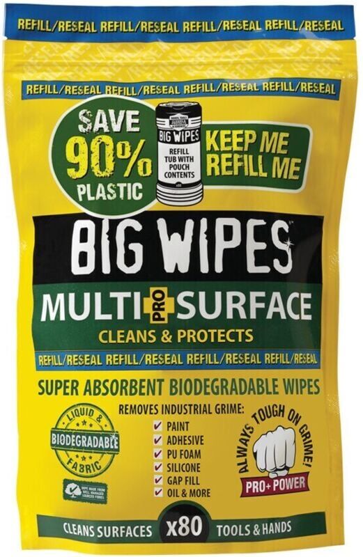 Big Wipes - 2046 Multi-Surface Bio Pro+ Antiviral Wipes Refill Pouch 80 Wipes
