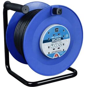 HDCC5013/4BL-MP Heavy-Duty Cable Reel 240V 13A 4-Socket Thermal Cut-Out 50m MSTHDCT50134 - Masterplug