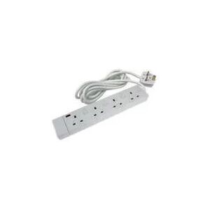 4-Way Extension Lead White - CED