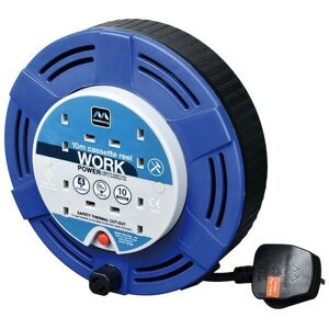 10m Cable Reel 4 Sockets with Thermal Cut Out 240V - Masterplug