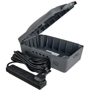 Masterplug - Weatherproof Box with 10m 240V 4-Way Bar mstwbxbfg