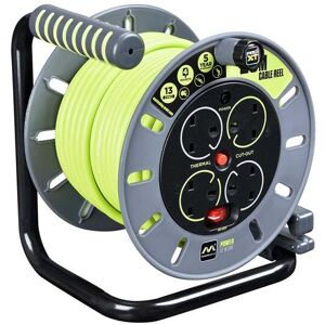 Masterplug - OMU25134SL-PX pro-xt Open Cable Reel 240V 13A 4-Socket 25m MSTOMU25134