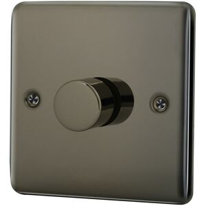 Asab - 1 Gang Dimmer Switch - Black Nickel