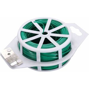 Tinor - 100m Garden Ties for Plants, Plastic Plant Organizer Clerk Graft Tie Wire for Gardening, Multipurpose Metal Cable Ties (Green)