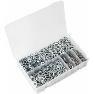 Loops - 1010 Piece Spring Washer Assortment - M6 to M16 - Partitioned Storage Box