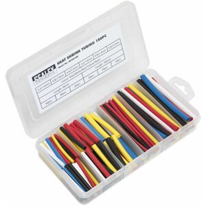 Loops - 180 Piece Heat Shrink Tubing Assortment - 50 & 100mm Lengths - Mixed Colours