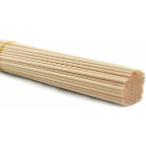 Denuotop - 100 Pieces Fiber Diffuser Replacement Sticks For Perfume Aroma (25cmx3mm, Wood Color)