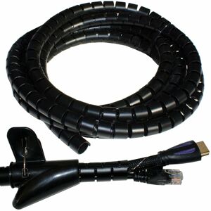 LOOPS 2.5m 25mm Cable Tidy Kit & Tool Wire Lead Binding Wrap Hide Management Desk tv