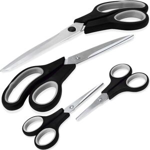 Markenartikel - Shears Set 4 Pieces ✔ Soft-Grip - Tailor's Shears 25cm Kitchen Scissors 21cm Fabric Shears 14cm - Universal Shears