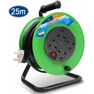 Extrastar - 4 Sockets Cable Reel with Cable 3G1.25, 25M, Over-Heat Protection