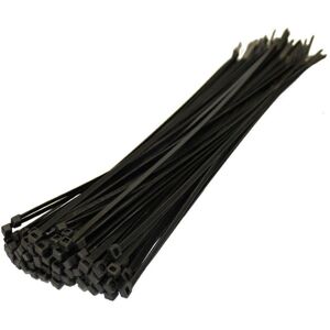 SHATCHI 500 Pcs 200mm x 4.8mm Strong Black Nylon Plastic Cable Ties Zip Tie Wraps organizer