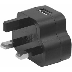 LOOPS 5V 1A usb Mains Charger - uk 3-Pin Plug - Phone Tablet usb Charger Plug Adaptor