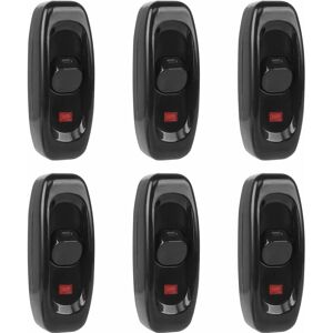 TINOR 6pcs Lamp Switch, Toggle Switch 250V 10A Line Cord Rocker Switch Intermediate Switch with Led Indicator (Black)