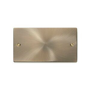 Se Home - Antique Brass 2 Gang Blank Plate