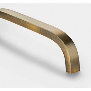 Se Home - Antique Brass Curved Cabinet d Bar Handle - Solid Brass - Hole Centre 128mm