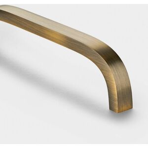 Se Home - Antique Brass Curved Cabinet d Bar Handle - Solid Brass - Hole Centre 160mm