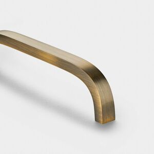 Se Home - Antique Brass Curved Cabinet d Bar Handle - Solid Brass - Hole Centre 448mm