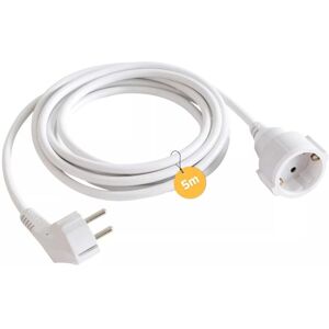 AREBOS Extension Cable Power Cable Extension Power Cable Euro Coupling 5 m - white