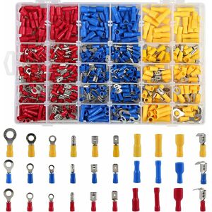 TINOR Assortment Box of 480 Electrical Lugs Single Crimp Connectors with Storage Box