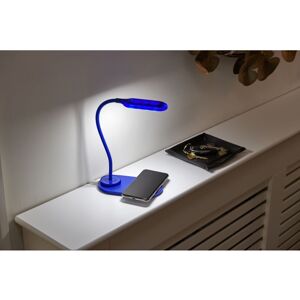 Auraglow - Flexible Lamp with 10W Qi Wireless Fast Charger - Blue -Twin Pack