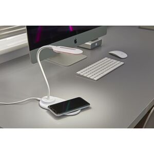 Auraglow - Flexible Lamp with 10W Qi Wireless Fast Charger - White - Twin Pack