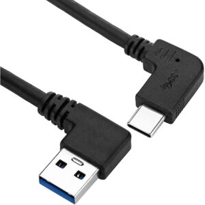 Bematik - Cable usb-c 3.1 male angled to usb-a 3.1 male angled 3 m black color