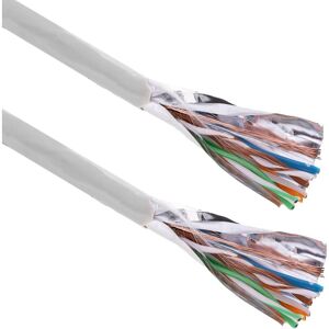 100 m flexible gray ftp Cat. 5e ethernet network cable reel - Bematik