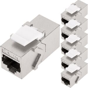 Keystone coupler RJ45 female to female Cat. 6a ftp pack of 6 units - Bematik