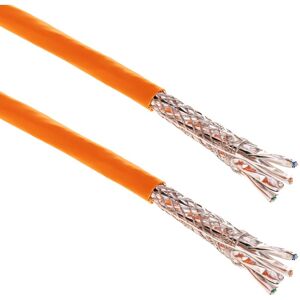 100m Rigid Orange Cat. 7 ftp cca Ethernet Network Cable Reel - Bematik