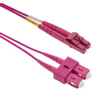 OM4 multimode fiber optic cable mmf duplex 50µm/125µm lc-sc 2m - Bematik