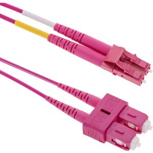 OM4 multimode fiber optic cable mmf duplex 50µm/125µm lc-sc 3m - Bematik