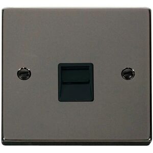 Se Home - Black Nickel Master Telephone Single Socket - Black Trim