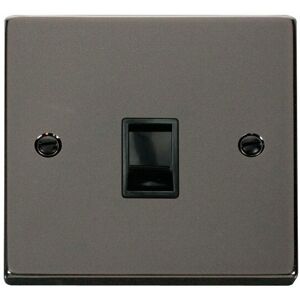 Se Home - Black Nickel Rj11 Socket - Black Trim