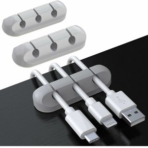 HOOPZI Cable holder Cable ties Cable management, pack of 3 Cable clips Cable management Cable organizer Versatile cable management