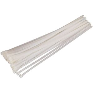 Cable Tie 450 x 7.6mm White, Pack of 50 - White - Sealey