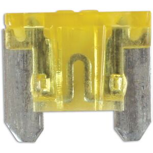 Connect - Low Profile Mini Blade Fuses 20A, Yellow 25pc 30442