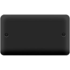 Se Home - Curved Matt Black 2 Gang Blank Plate