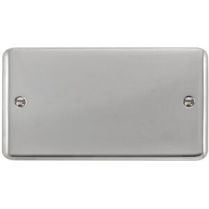 Se Home - Curved Polished Chrome 2 Gang Blank Plate