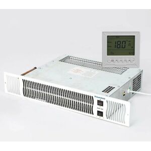 GREENEDHOUSE Diamond 900 Under Cupboard Central Heating Kitchen Plinth Heater (White Grill) + Timer and Room Thermostat