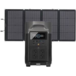 Ecoflow - ef delta Pro Power Station 3.6KWh/3600W with 400W Portable Solar Panel, Portable Solar Generator for Home Backup Outdoors Camping rv