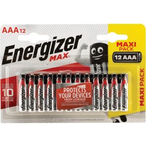 E92 aaa Max Batteries Pack of 12 103700 - Energizer