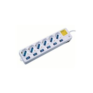 EW3930 power extension Indoor 1.5 m 6 ac outlet(s) White - Ewent