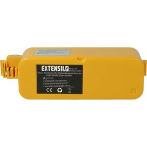 Extensilo - Replacement Battery compatible with iRobot Roomba 4275, 4240, 4250, 4260, 4270, 4290, 4296 Home Cleaner Yellow (3500mAh, 14.4 v, NiMH)