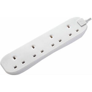 TBC Extension Lead 240 Volt 4 Gang 13 Amp White 5 Metre MSTBFG5