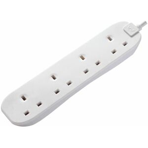 TBC Extension Lead 4-Gang 13A White 2m MSTBFG210