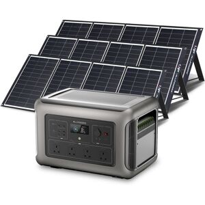 Allpowers - Home Battery Power Station LiFePO4 3168 Wh, Voice Control With 3Pcs 200W Monocrystalline Solar Panel For Home Backup Outdoor R3500