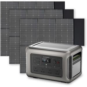 Allpowers - Home Battery Power Station LiFePO4 3168 Wh, Voice Control With 3Pcs 600W Solar Panel For Home Backup Outdoor R3500