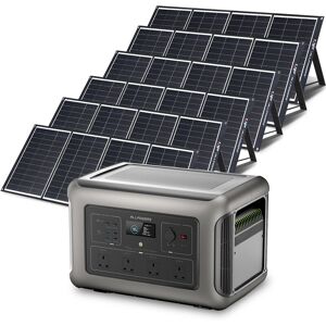 Allpowers - Home Battery Power Station LiFePO4 3168 Wh, Voice Control With 6Pcs 200W Monocrystalline Solar Panel For Home Backup Outdoor R3500