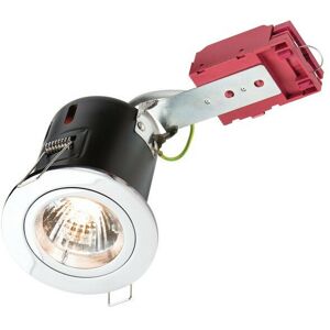 Knightsbridge - Fixed GU10 ic Fire-Rated Downlight in Chrome, 230V 50W