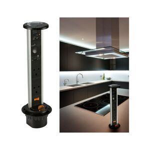 Knightsbridge - IP54 13A 2G Pop Up Socket with Built-In Bluetooth Speaker and usb Charger (2.4A)